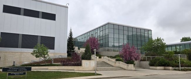 exterior of large containment facility