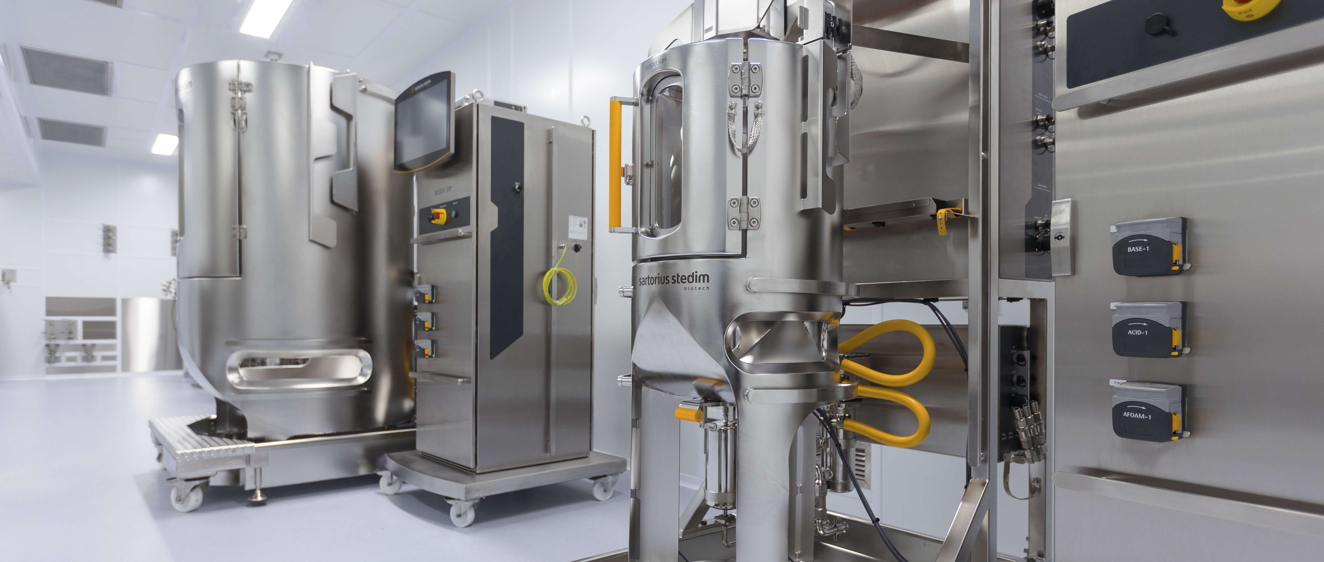 vaccine development equipment in a lab