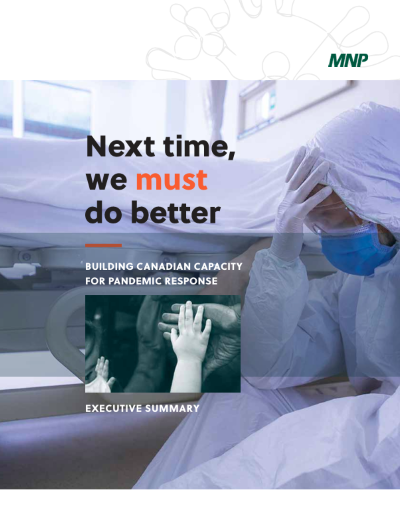 cover of impact report - person in PPE